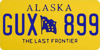 AK license plate GUX899