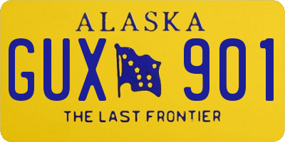 AK license plate GUX901