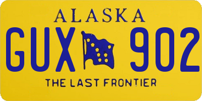 AK license plate GUX902