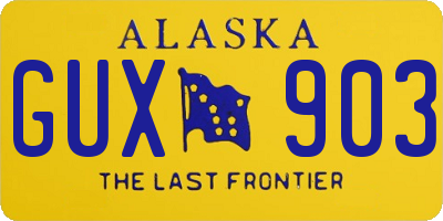 AK license plate GUX903