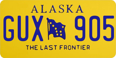 AK license plate GUX905