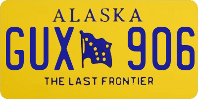 AK license plate GUX906