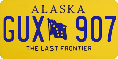 AK license plate GUX907