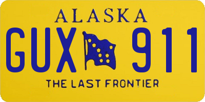 AK license plate GUX911