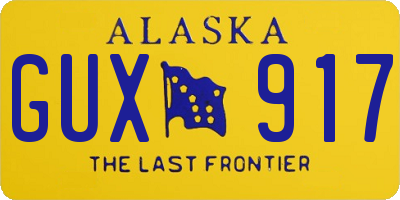 AK license plate GUX917