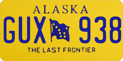 AK license plate GUX938