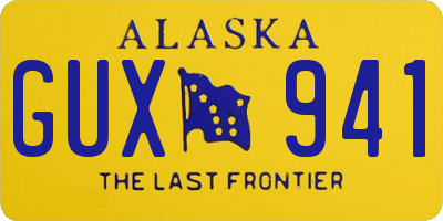 AK license plate GUX941