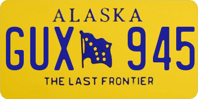 AK license plate GUX945