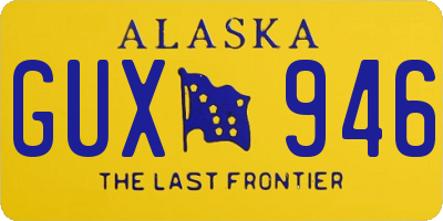 AK license plate GUX946