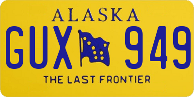 AK license plate GUX949