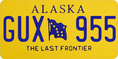 AK license plate GUX955