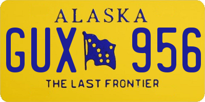 AK license plate GUX956