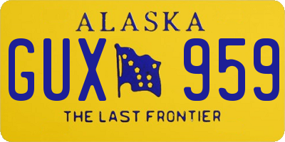 AK license plate GUX959