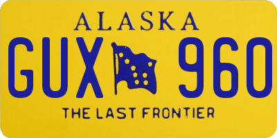 AK license plate GUX960