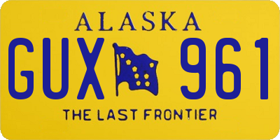 AK license plate GUX961