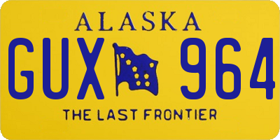 AK license plate GUX964