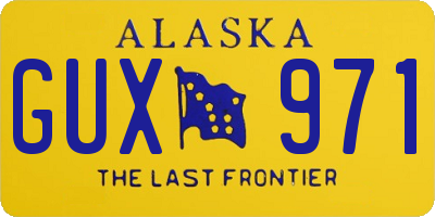 AK license plate GUX971