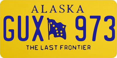 AK license plate GUX973