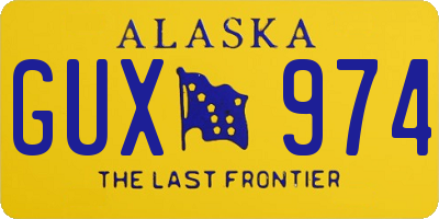 AK license plate GUX974