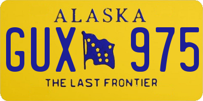 AK license plate GUX975