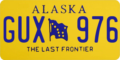 AK license plate GUX976