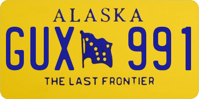 AK license plate GUX991