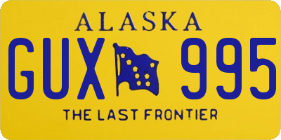 AK license plate GUX995