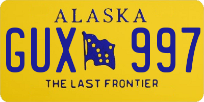 AK license plate GUX997