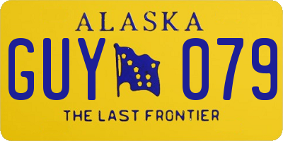 AK license plate GUY079