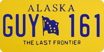 AK license plate GUY161