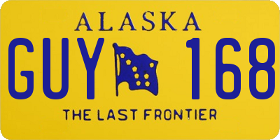 AK license plate GUY168