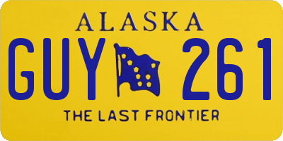 AK license plate GUY261