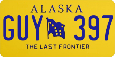 AK license plate GUY397