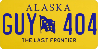 AK license plate GUY404