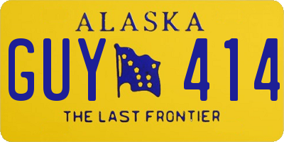 AK license plate GUY414