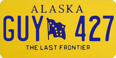AK license plate GUY427