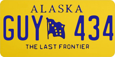 AK license plate GUY434