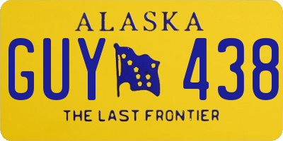 AK license plate GUY438