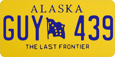 AK license plate GUY439