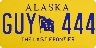 AK license plate GUY444