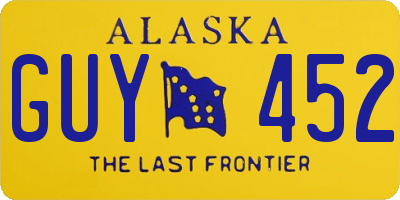 AK license plate GUY452