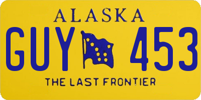 AK license plate GUY453