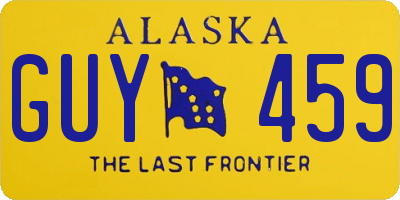 AK license plate GUY459