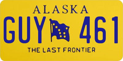 AK license plate GUY461