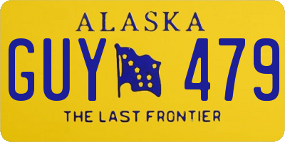 AK license plate GUY479