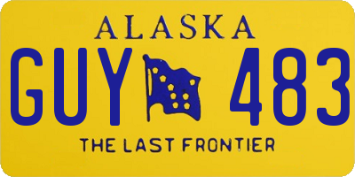 AK license plate GUY483