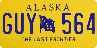 AK license plate GUY564