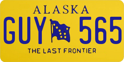 AK license plate GUY565