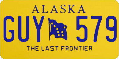 AK license plate GUY579
