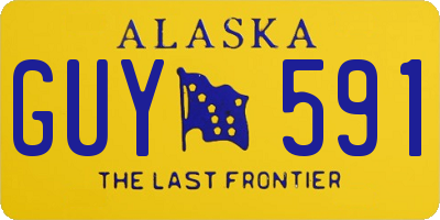 AK license plate GUY591